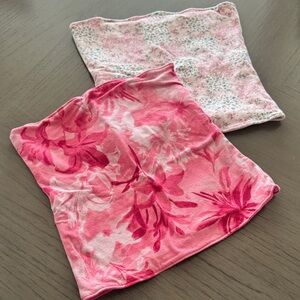 Floral Pink and White Neck Gaiters